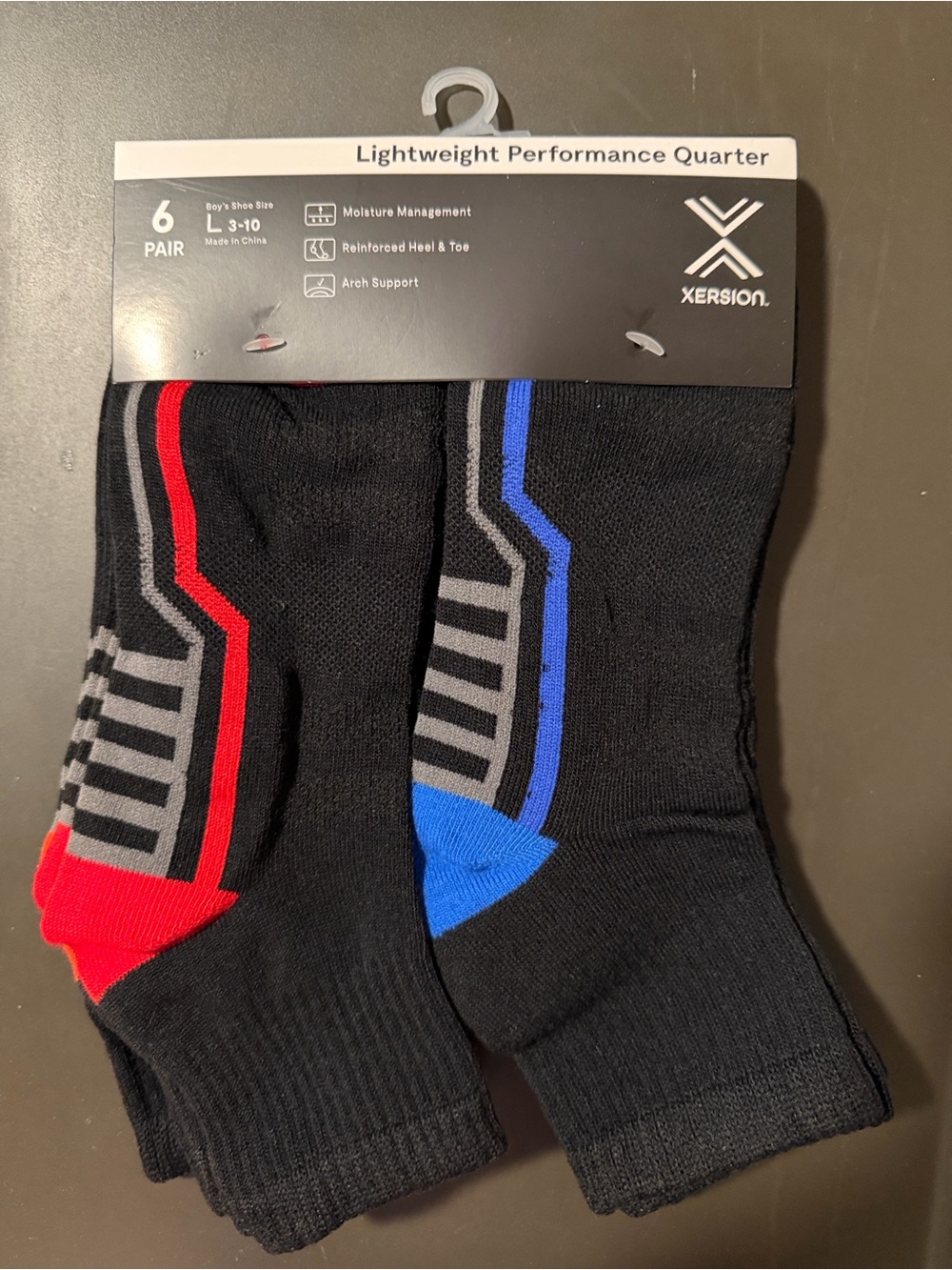 New Xersion boys socks L shoe size 3-10
